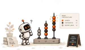 Three skewers of different heights compared like a bar chart, the tallest highlighted